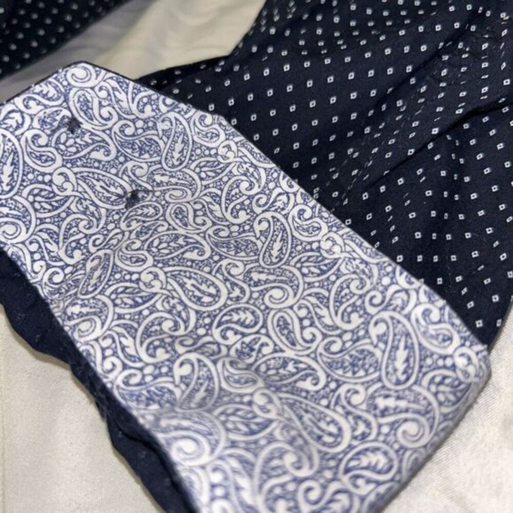 Steel Jelly Shirt Men Size L Blue All Over Print Button Up Long Sleeve Cotton - Picture 2 of 5